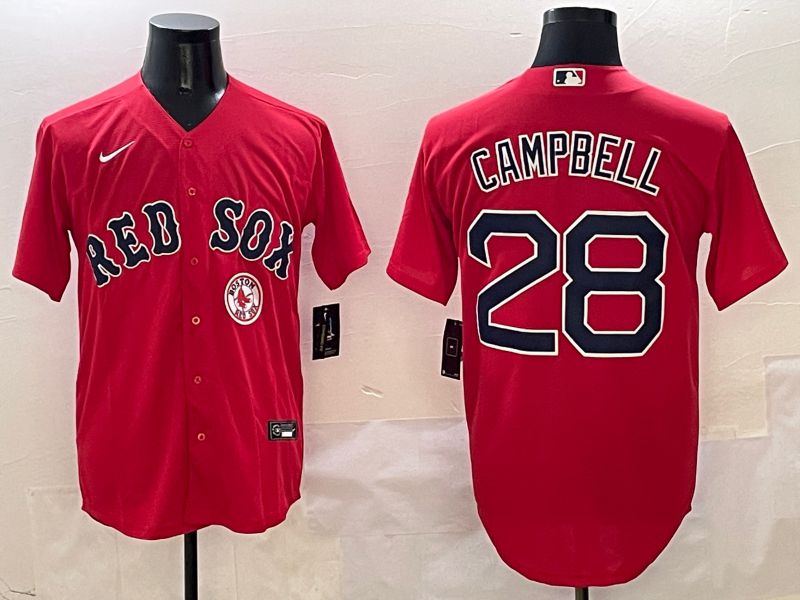 Men Boston Red Sox #28 Campbell Red Game 2025 Nike MLB Jersey style 7->boston red sox->MLB Jersey